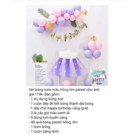 [HCM]Set bóng trang trí sinh nhật siêu dễ thương