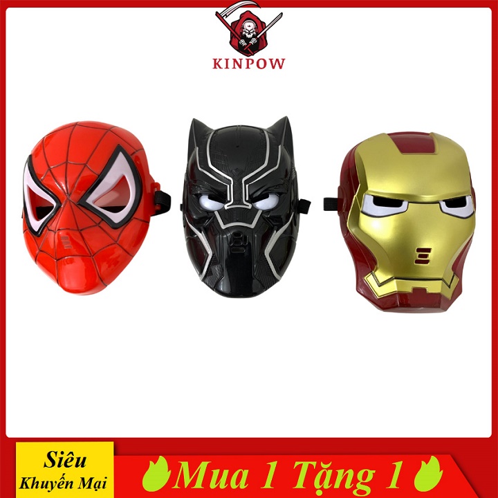 Đồ Chơi Mặt Nạ Siêu Anh Hùng KINPOW Cao Cấp Có Đèn Sáng Cho Bé Hóa Trang Nhân Vật (Combo)