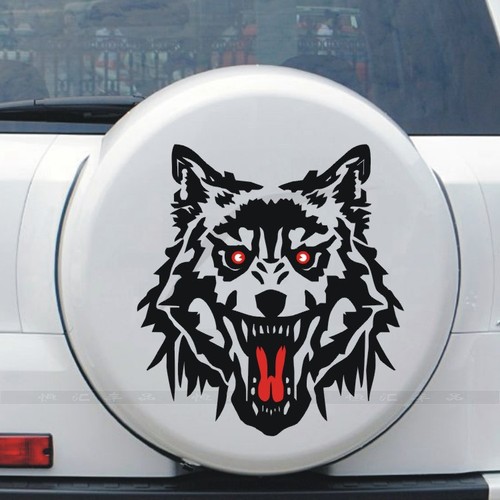 Decal trang trí và bảo vệ xe hơi hình sói 3D phản quang