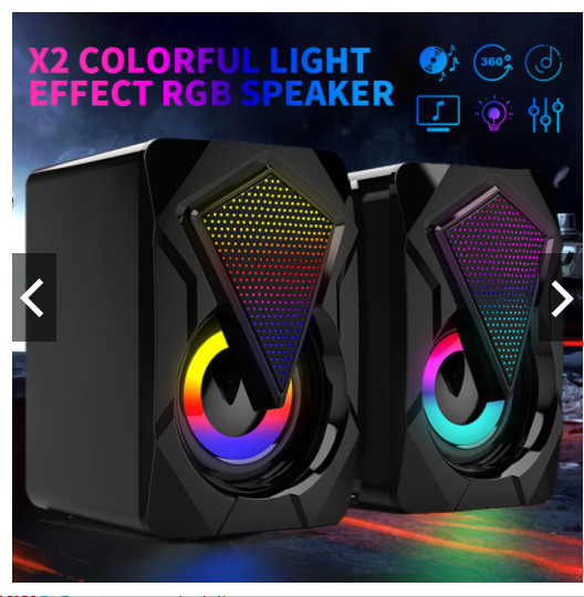 Bộ loa vi tính có dây Led nhiều màu cho PC laptop