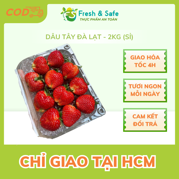 [Delivery to Hcm Only] Da Lat Strawberries - 2kg (Wholesale)