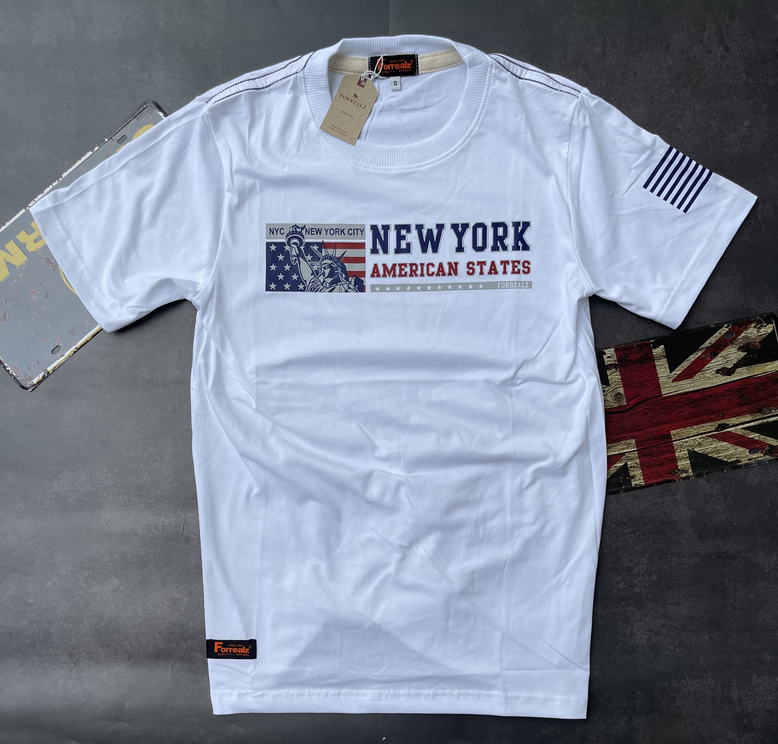 Áo thun Nam Thái Lan chính hãng 100% cotton Cờ Mỹ