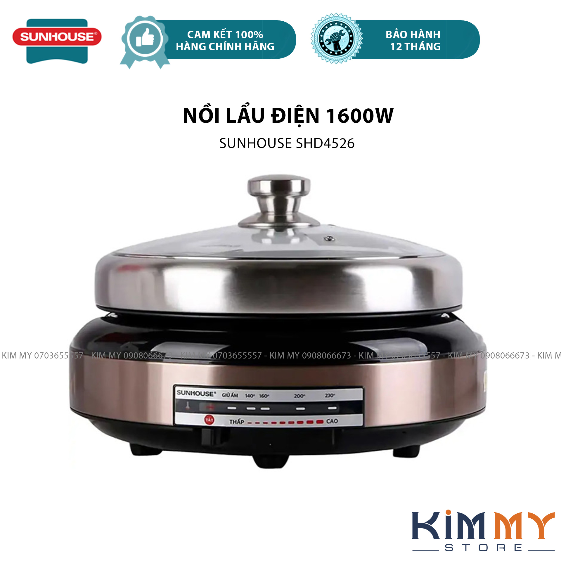 Nồi lẩu điện đa năng 2in1 nướng và lẩu sunhouse shd4526 4l / shd4527 / shd4520 / shd4523 - bảo hành chính hãng 12 tháng