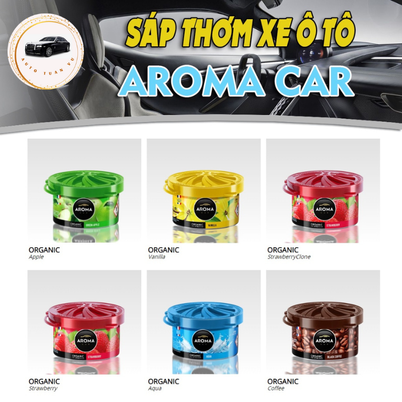 Sáp thơm nước hoa trên xe ô tô Aroma Car nhập khẩu cao cấp đủ mùi hương