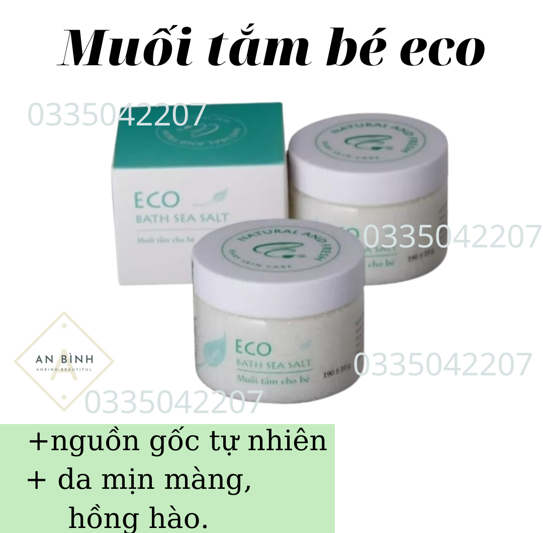 Muối tắm bé Eco 200g - Muối tắm bé sinh dược Eco chăm sóc cơ thể mẹ sau sinh - Muối tắm bé eco- muoi tam be eco gold