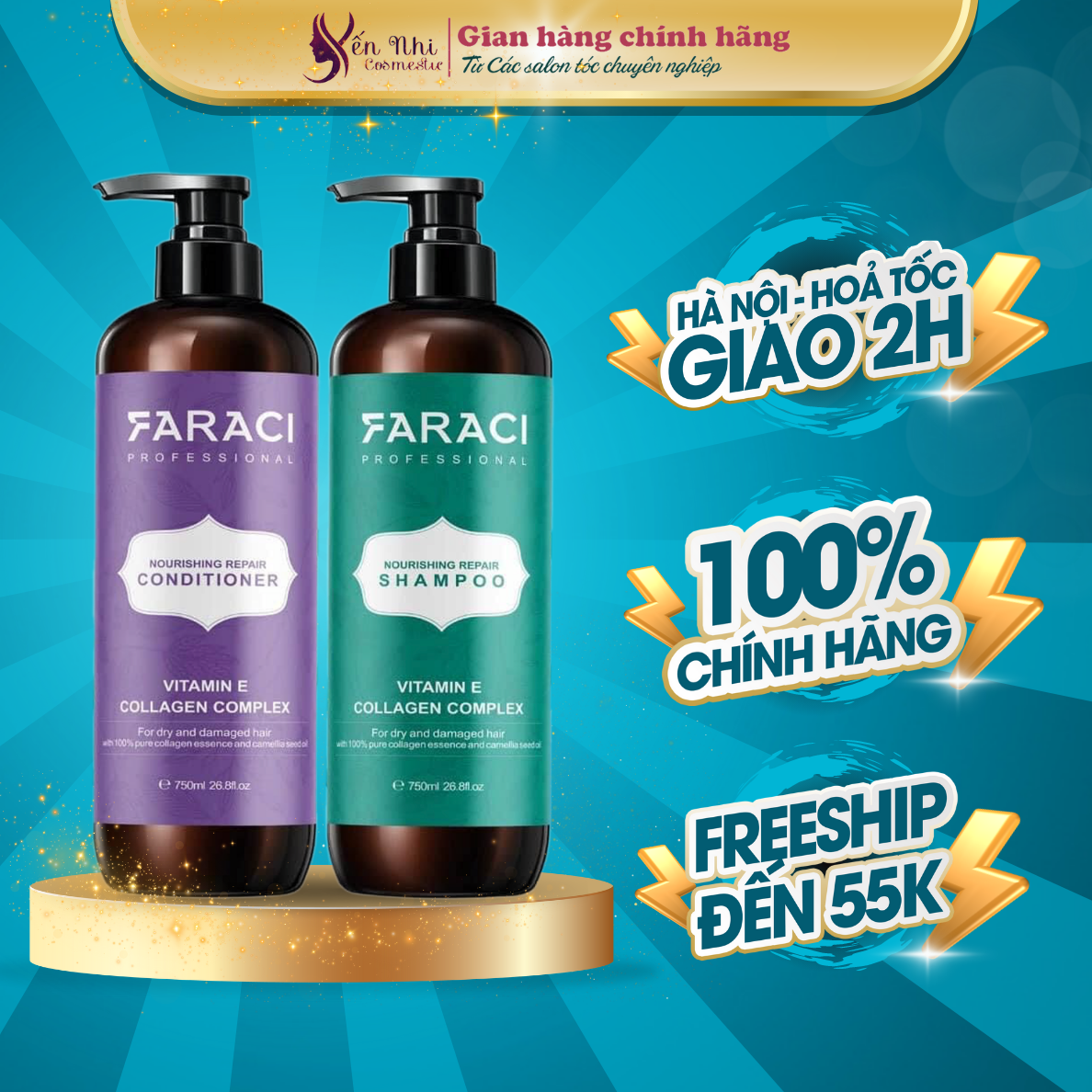 Faraci dầu gội dưỡng tóc phục hồi siêu mềm mượt faraci 500ml - 750ml , Mỹ phẩm tóc yến nhi DG30