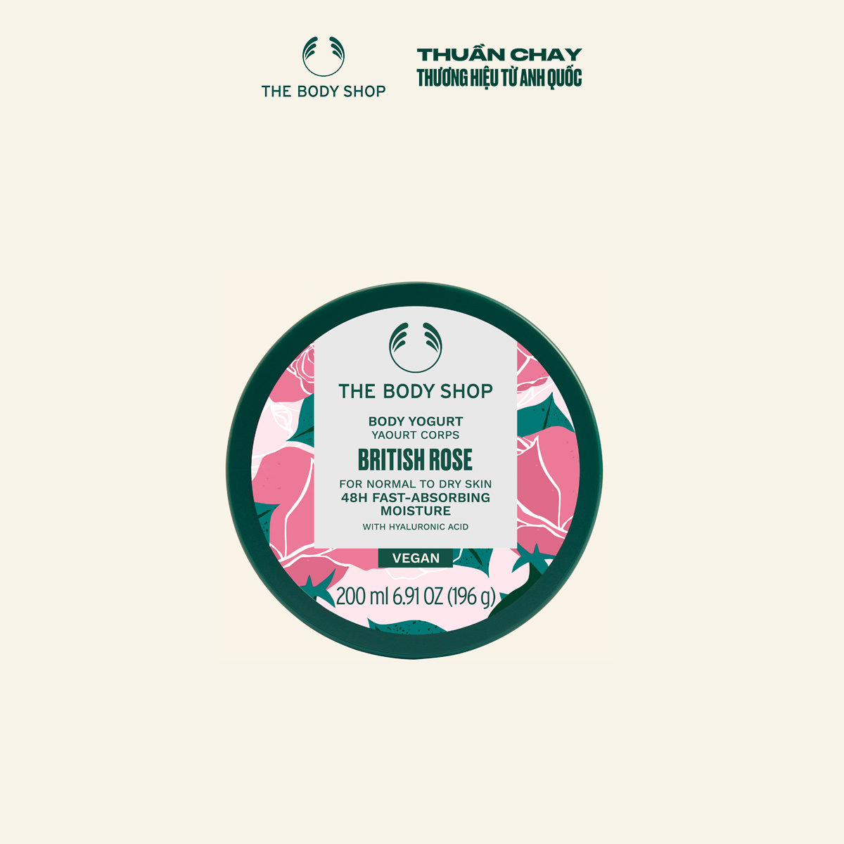 Sữa Chua Dưỡng Thể Hương Hoa Hồng British Rose Body Yogurt 200ml The Body Shop