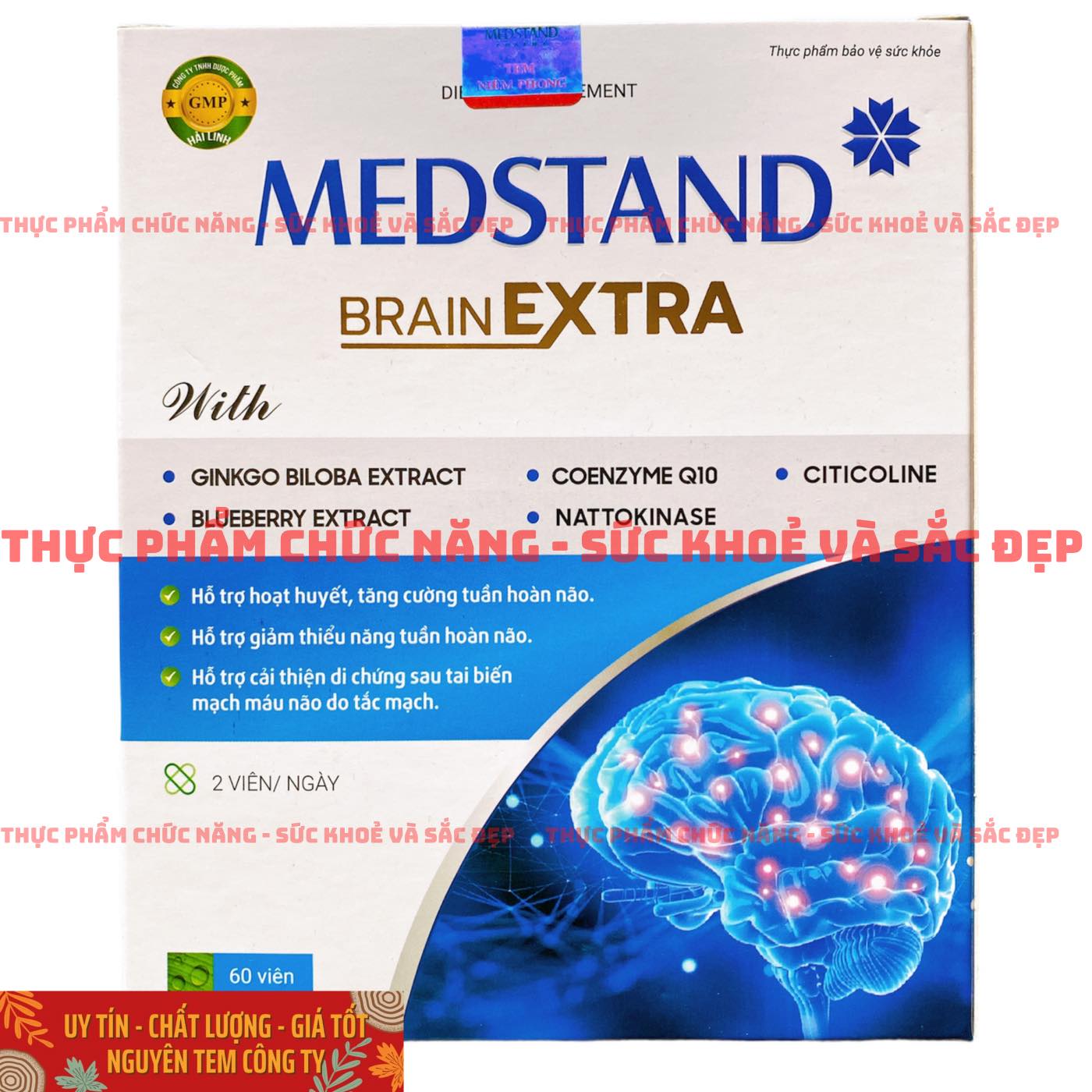 Bổ Não Tai Biến Medstand Brain Extra (Hộp 60 Viên)