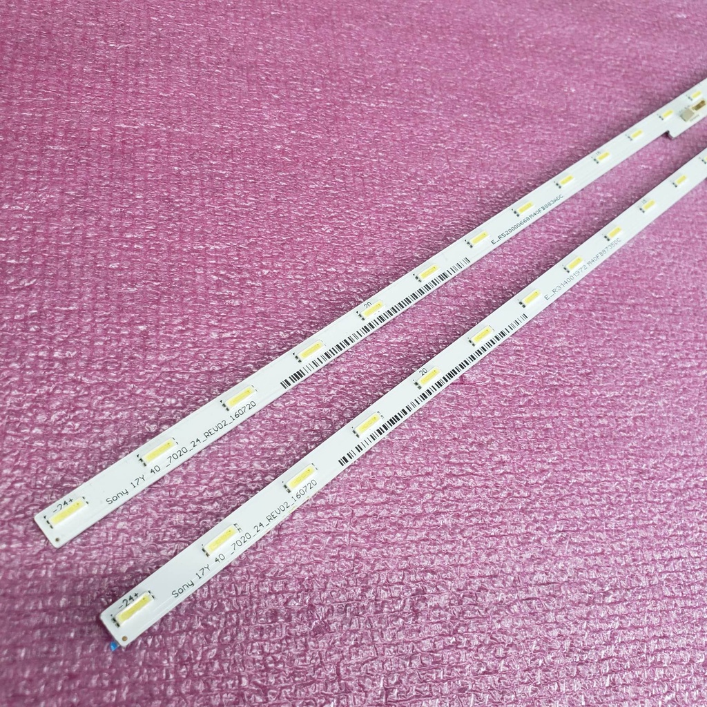 Bộ 2 thanh led viền tivi sony 40w660e, mỗi thanh 24 led 6v