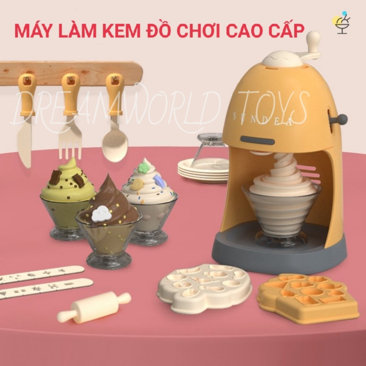 Đồ chơi đất nặn sinh học bộ làm kem cao cấp cho bé thỏa sức sáng tạo