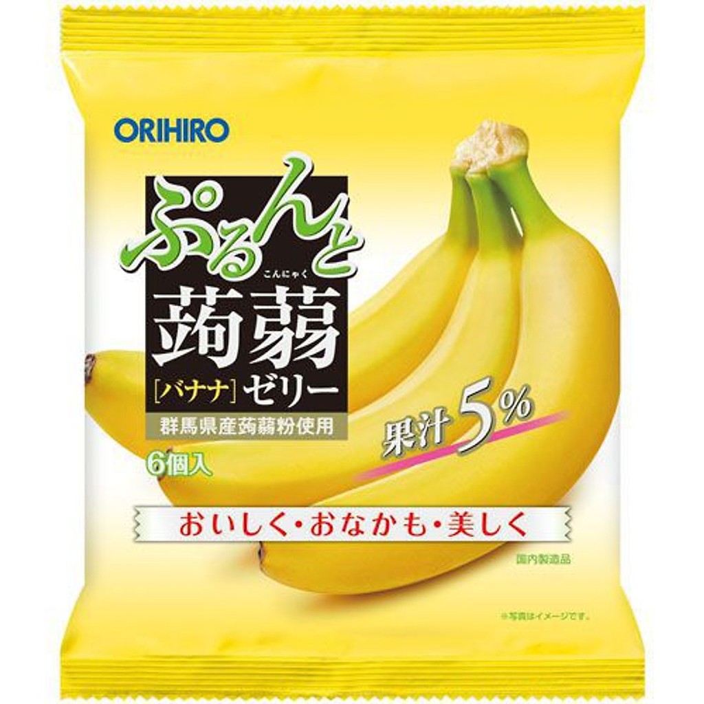 Thạch trái cây Orihiro vị Chuối 6 Viên Nhật bản