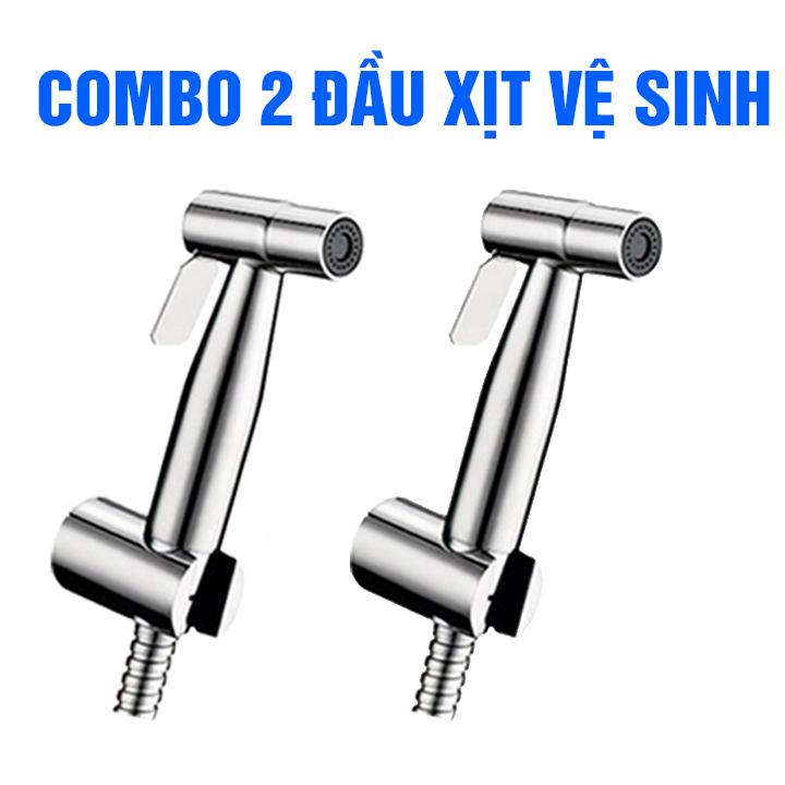 Combo 2 đầu vòi xịt vệ sinh xvs - 01 inox sus 304