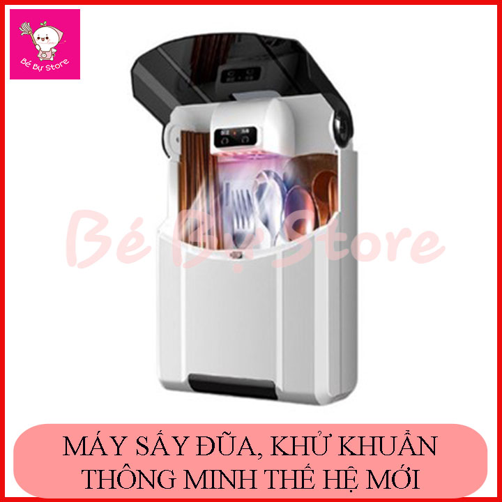 Máy sấy và khử vi khuẩn đũa thìa treo tường 2in1, an toàn an toàn cho sức khỏe gia đình, Máy sấy đũa thìa khử khuẩn cao cấp hộp đựng đũa khử khuân tránh tình trạng ẩm mốc giúp bảo vệ sức khỏe,hộp sấy đũa muỗng, đũa thìa