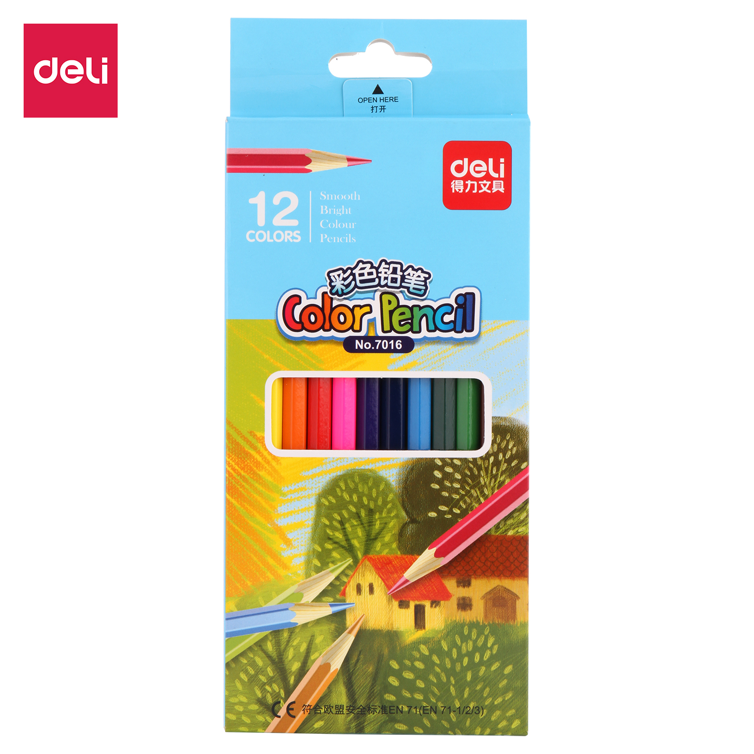 Bút chì màu hộp giấy DELI - 12 màu/18 màu/24 màu/36 màu - 7016/7017/7018/7019