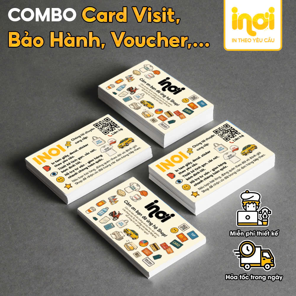 200 cái DANH THIẾP - CARD VISIT - NAME CARD - THẺ TÍCH ĐIỂM - VOUCHER giá rẻ 9CM in theo yêu cầu