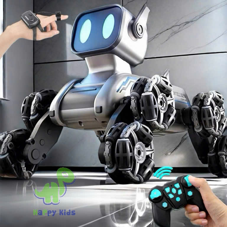  Đồ chơi điều khiển từ xa chú cho robot 8 bánh xe di chuyển được trên mọi địa hình 
