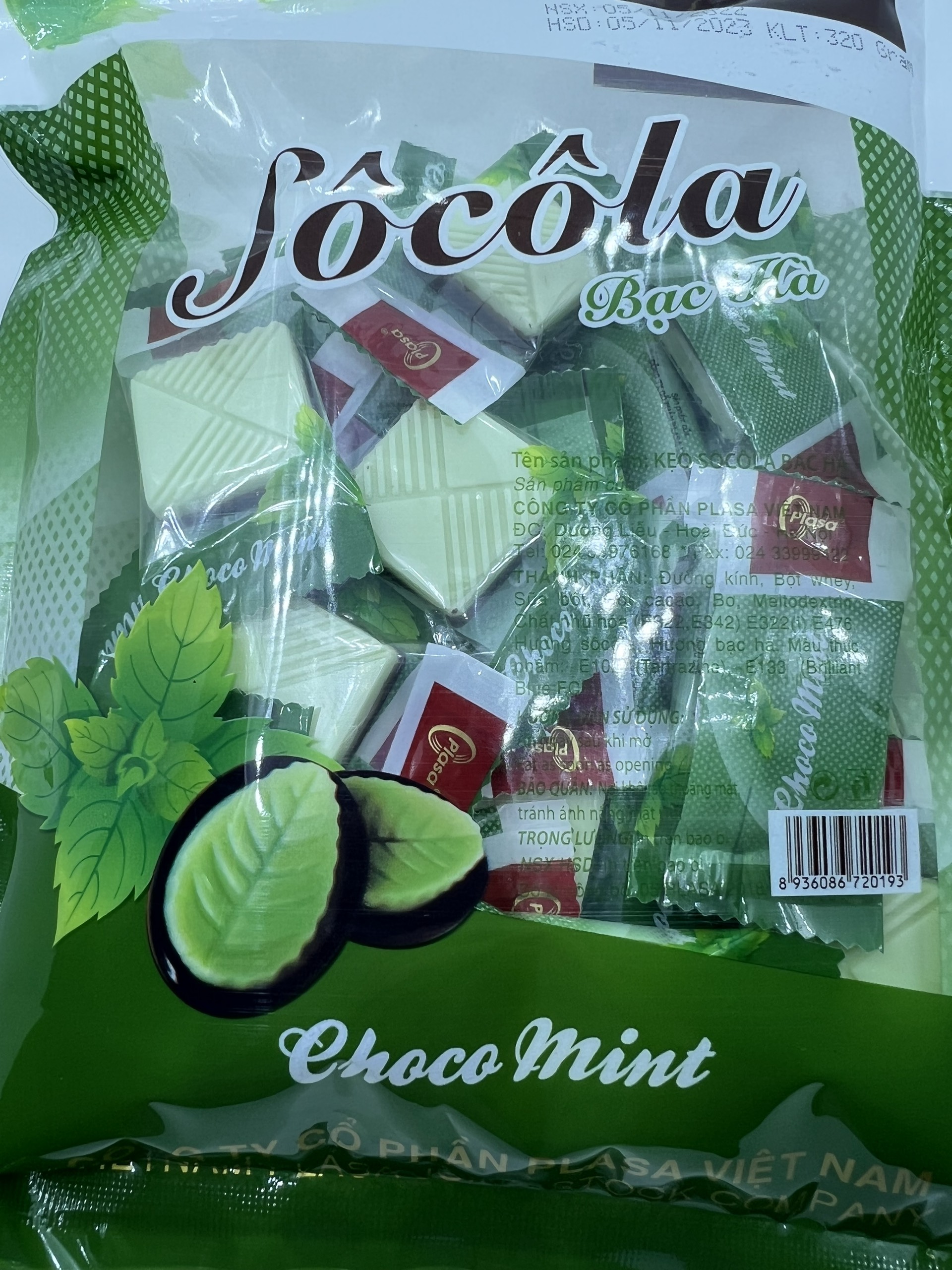 Socola vị trái cây : trà sữa, bạc hà, chanh dây.... gói 320g - 69k