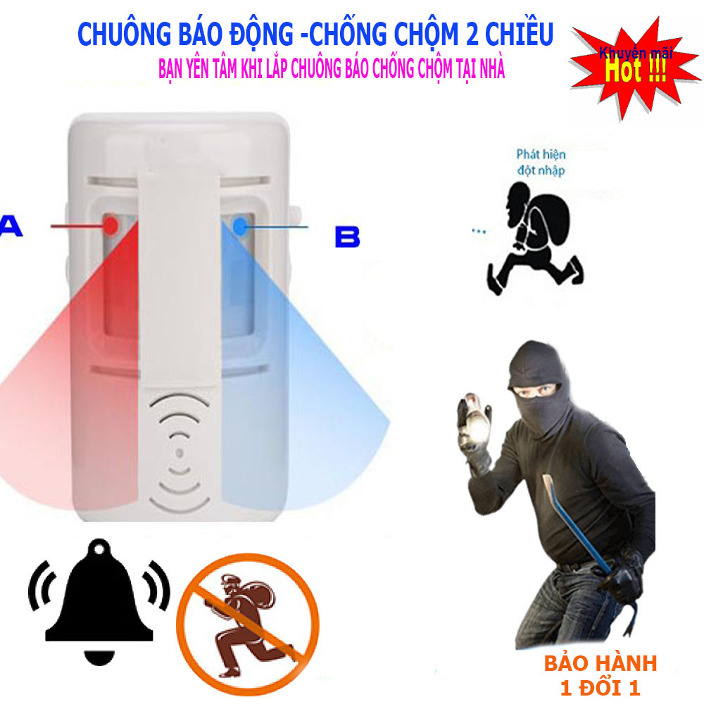 Chuông Báo Động 2 Chiều ,Cách Sử Dụng Chuông Chống Trộm ,Ban Ngày Báo Khách ,Ban Đêm Chống Trộm. Mua Ngay Tặng Đèn Ngủ Nấm Dễ Thương  .Giảm Đến 50%.1 ĐỔI 1 BẢO HÀNH 3 THÁNG .
