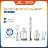Máy xay sinh tố cầm tay Philips, công suất máy 650w, 4 cối xay chuyên dụng, bảo hành 2 năm chính hãng - HR2537/00