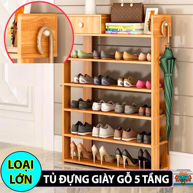 [LOAI LỚN] Kệ Để Giày Dép Bằng Gỗ 5 Tầng - Kệ Để Giày Dép Thông Minh , Tủ Đựng Giày Dép Bằng Gỗ , Tủ Đựng Giày Cao Cấp , Kệ Đựng Giày Dép Chống Bụi