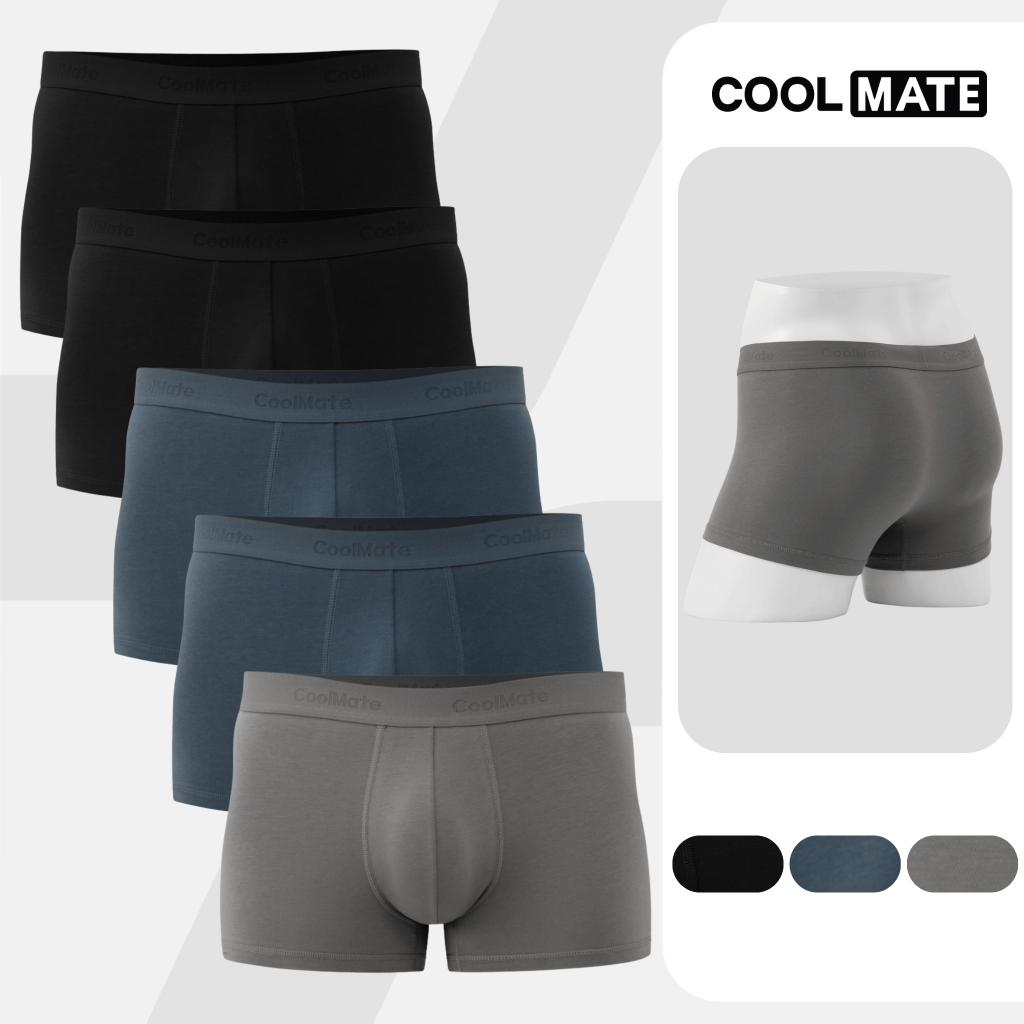 COMBO 5 Quần lót nam Trunk Cotton mềm mại (màu ngẫu nhiên) - COOLMATE