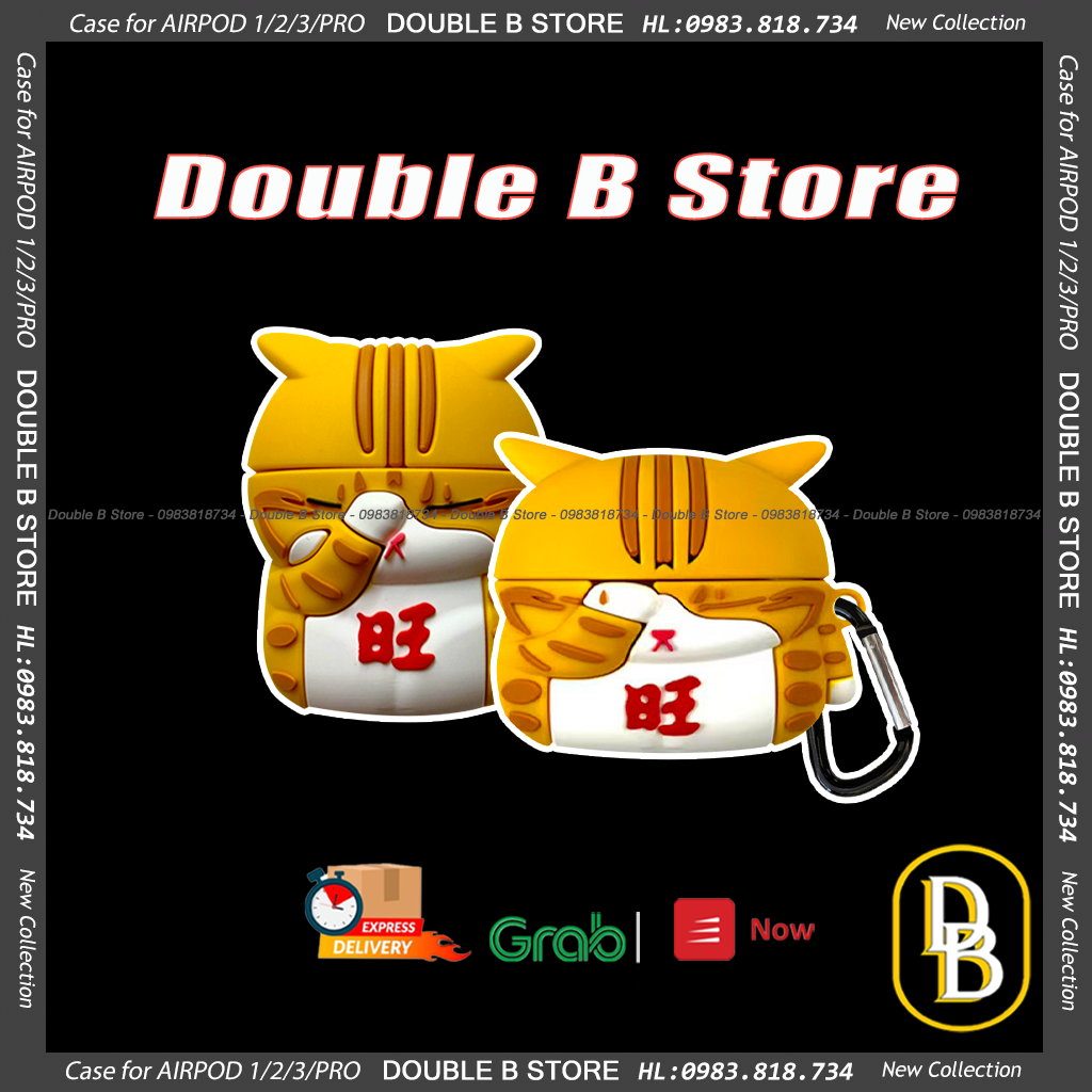 Vỏ airpods 1/2/PRO Mèo bất lực siêu ngầu - case airpods i11, i12, i100