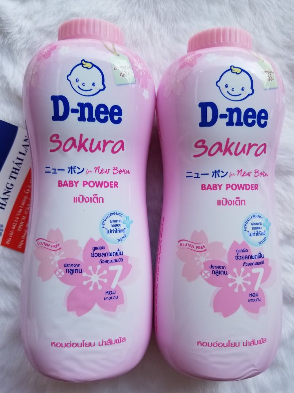 [HCM]Combo 2 chai Phấn rôm Dnee 380gr Thái lan- Phấn Dnee màu hồng