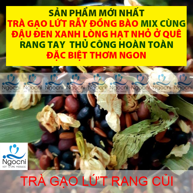 [HCM]500g TRÀ GẠO LỨT RẪY, Đậu Đen Xanh Lòng, Đậu đỏ, lá dứa, hoa nhài, cỏ ngọt, hoa cúc, XẠ ĐEN rang tay (HANDMADE)