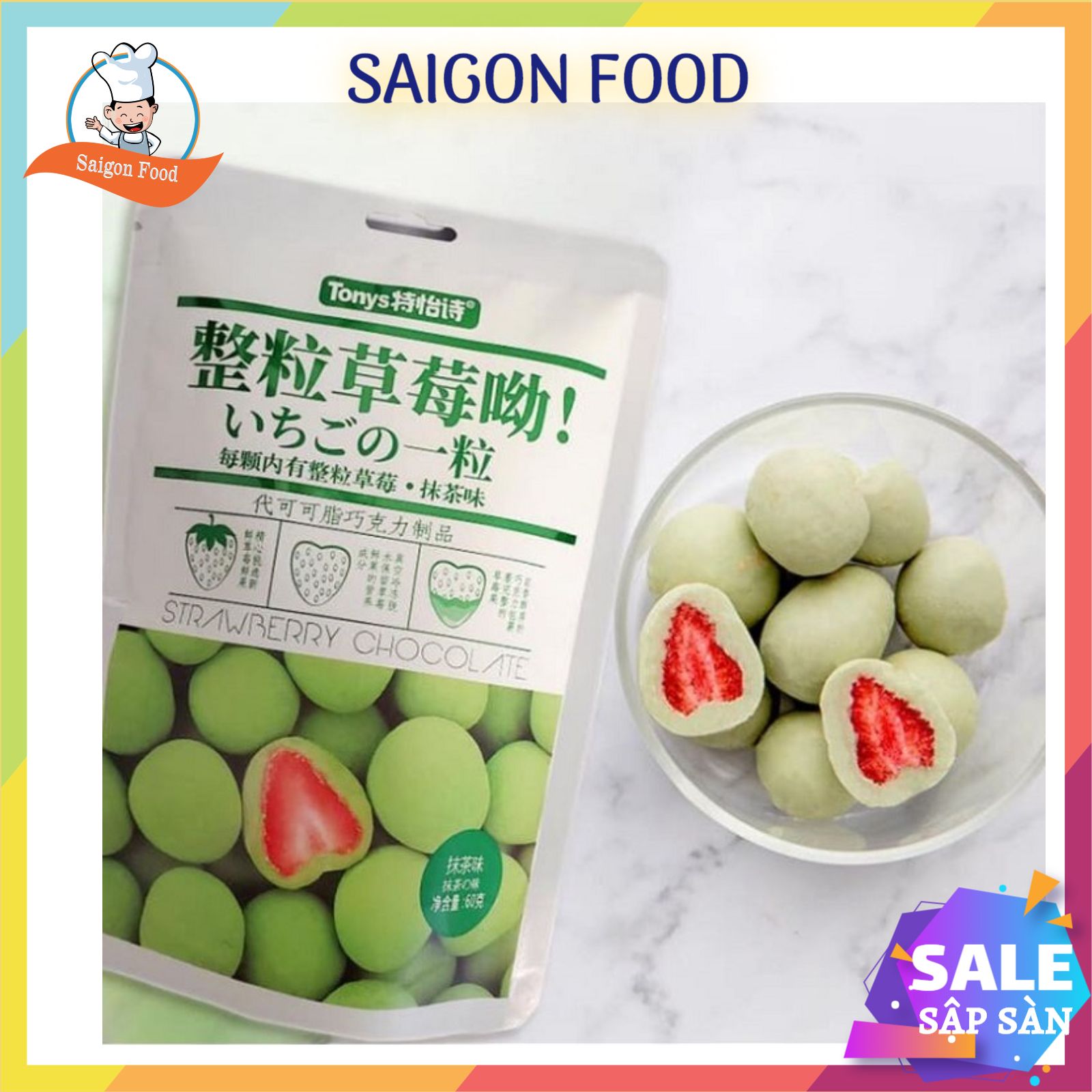 Socola bọc dâu tây sấy - saigon food
