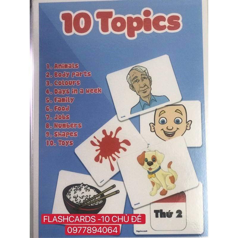 FLASHCARDs 10 chủ đề - Flashcards dạy trẻ Tiếng Anh cho trẻ mầm non tiểu học