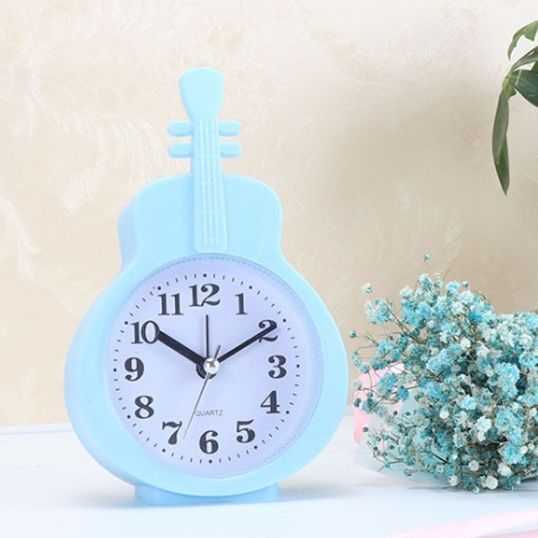 ĐỒNG HỒ ĐỂ BÀN HÌNH CÂY ĐÀN (Nhiều màu) [  Đồng hồ để bàn Cute - Đồng hồ báo thức - Đồng hồ học sinh dễ thương ]