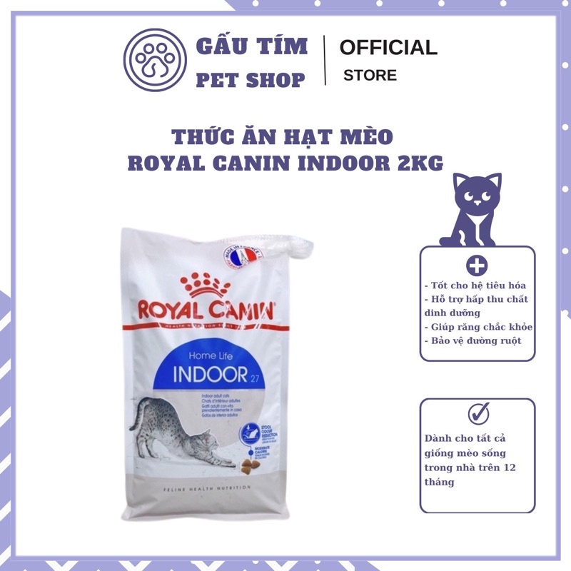Thức ăn hạt mèo Royal Canin Indoor 2kg