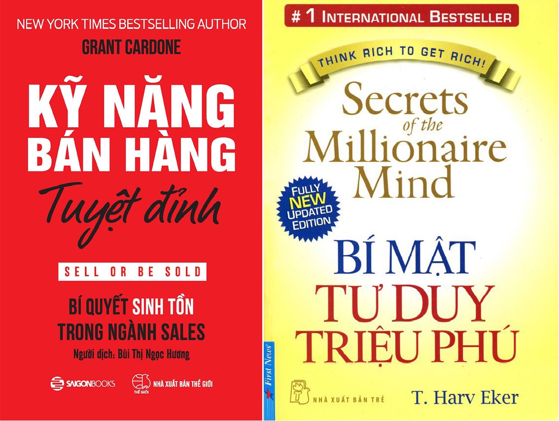 nguyetlinhbook - Combo 2 cuốn : Kỹ năng bán hàng tuyệt đỉnh + Bí mật tư duy triệu phú.
