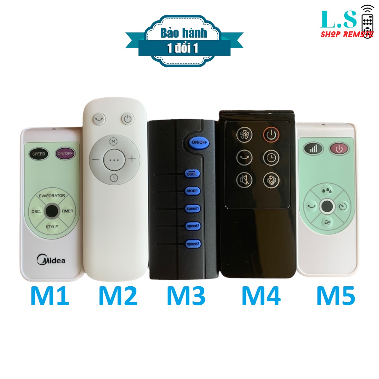 Điều khiển quạt hơi nước midea chính hãng quạt cây, remote quạt điều hoà midea, quạt treo tường media, mod quạt midea các dòng ac100-u120-16ar, fs40-15qr, ac120-18ar, ac100-u120-16ar