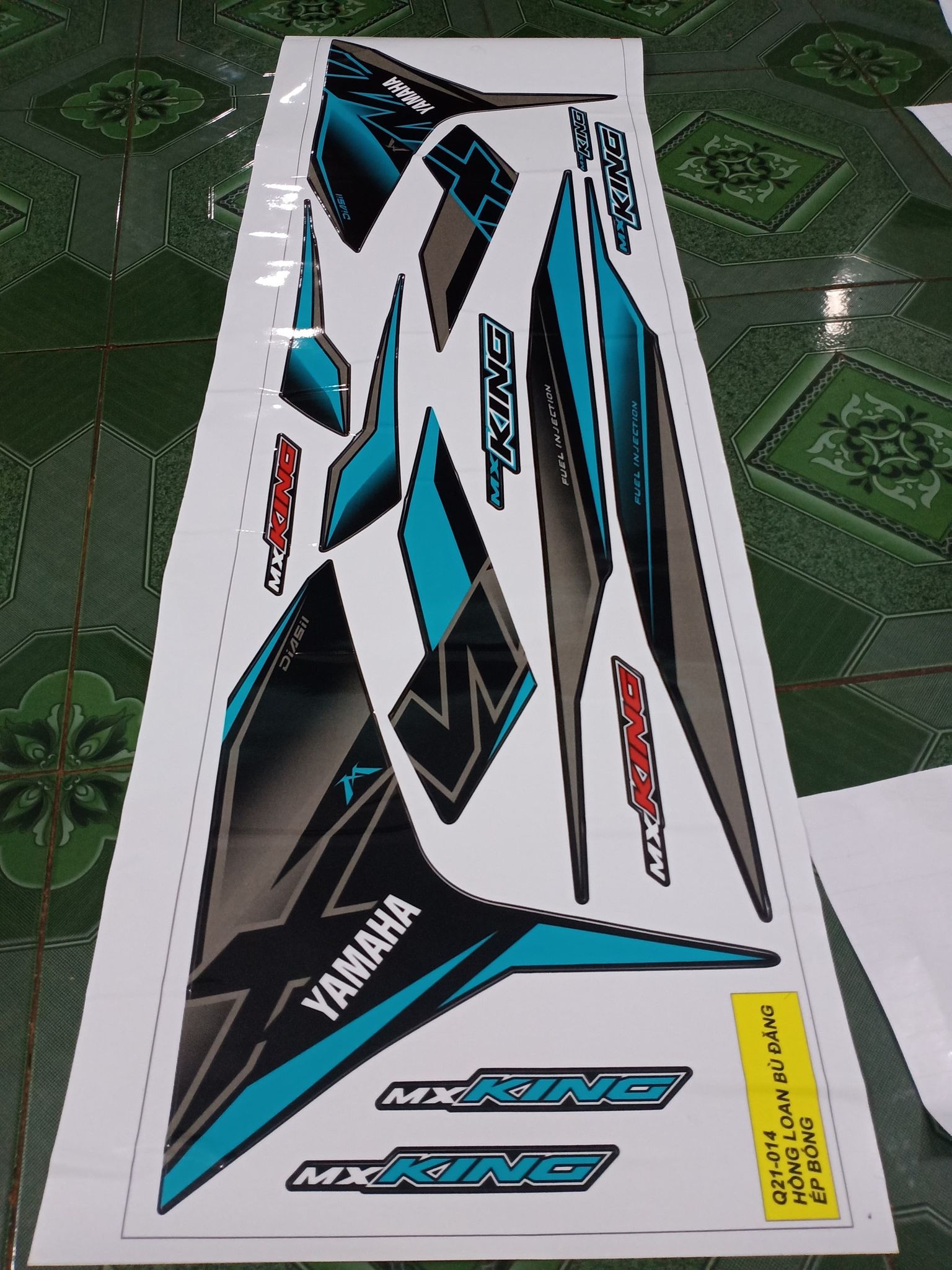 Tem rời exciter 150 mx xanh đen