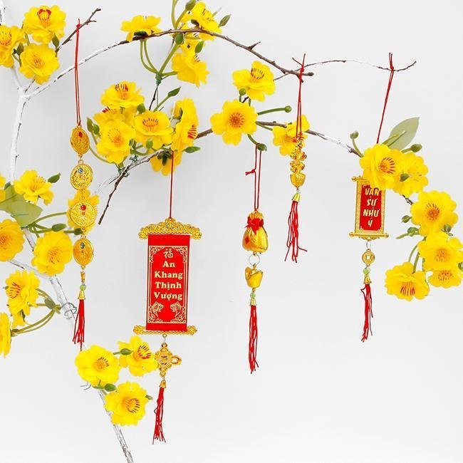1 cành mai trang trí Tết - Tet holiday decoration pktet30