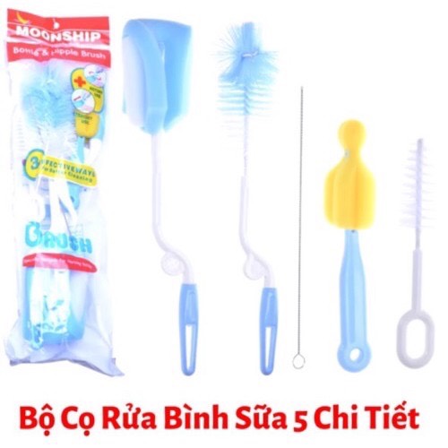 [HCM]Bộ cọ rửa bình 5 chi tiết