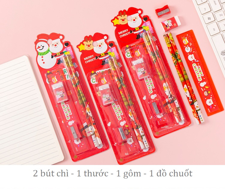 [HCM]Quà tặng Noel bộ dụng cụ học tập 5 món dành cho bé