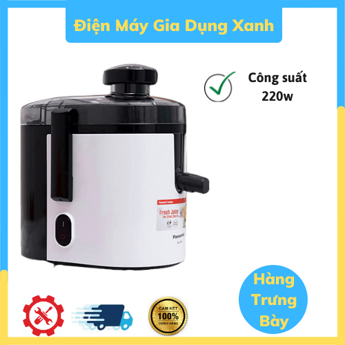 Máy ép trái cây panasonic mj-h100wra chính hãng -trưng bày 97-99% lưỡi dao bằng thép không gỉ bền bỉ, cùng công suất 220 w mạnh mẽ, dễ dàng ép nhuyễn trái cây