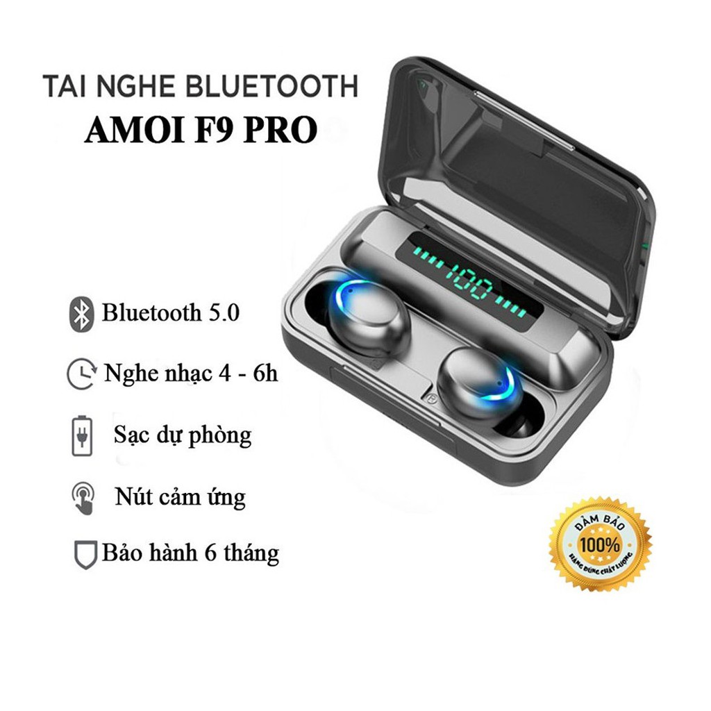 Tai nghe bluetooth F9 Pro Bluetooth 5.2 âm thanh sống động kiêm sạc dự