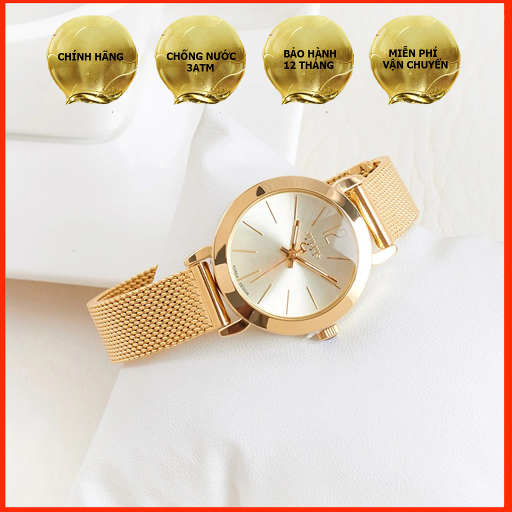 Đồng hồ nữ julius hàn quốc ja-732 dây thép