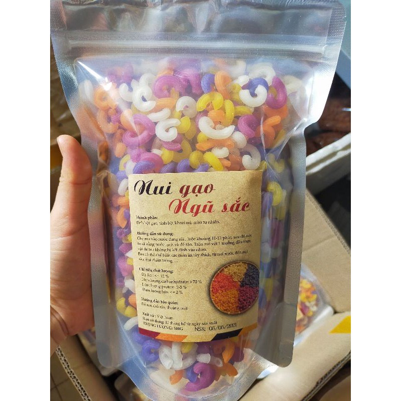 Nui sò ngũ sắc 500gr (Nui ngũ sắc rau củ tự nhiên)