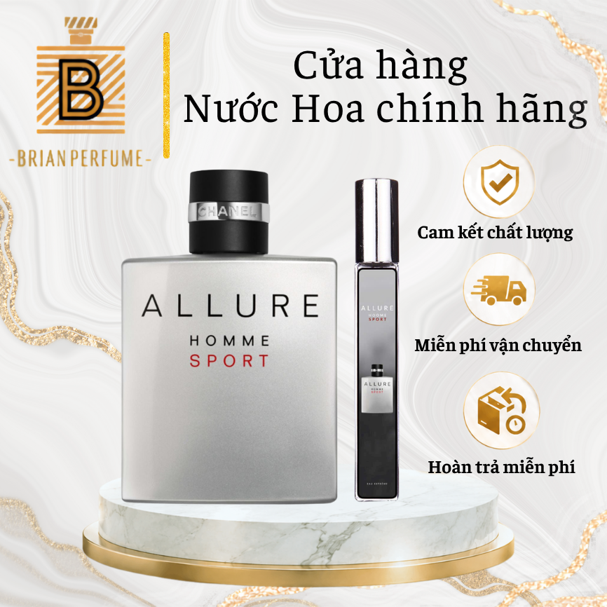 [CHÍNH HÃNG] Nước hoa nam Chiết 10ml Allure Homme Sport EDT,  Tinh tế, Nam tính, Tươi mát, Hiện đại.