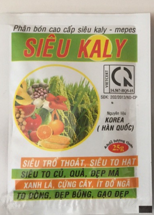Phân siêu kali 25gr - hoa, củ, quả siêu to, đẹp mã, xanh lá