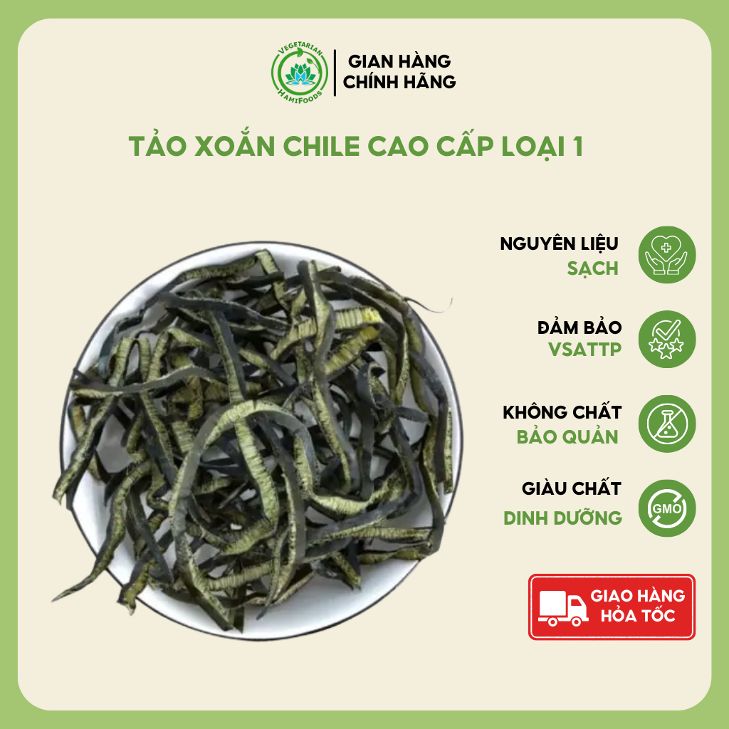 TẢO XOẮN CHILE Gói 200g Cao Cấp Loại 1 Thượng Hạng Nhiều Dinh Dưỡng||HAMIFOOD