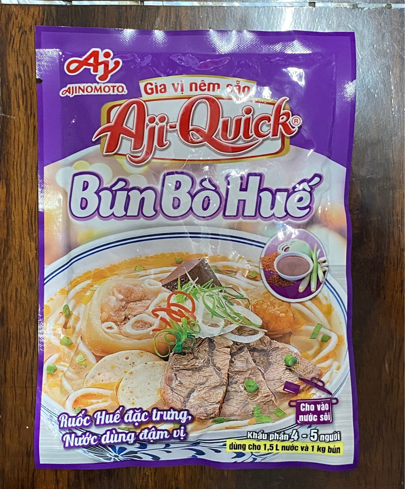Gia vị nêm sẵn bún bò huế aji-quick