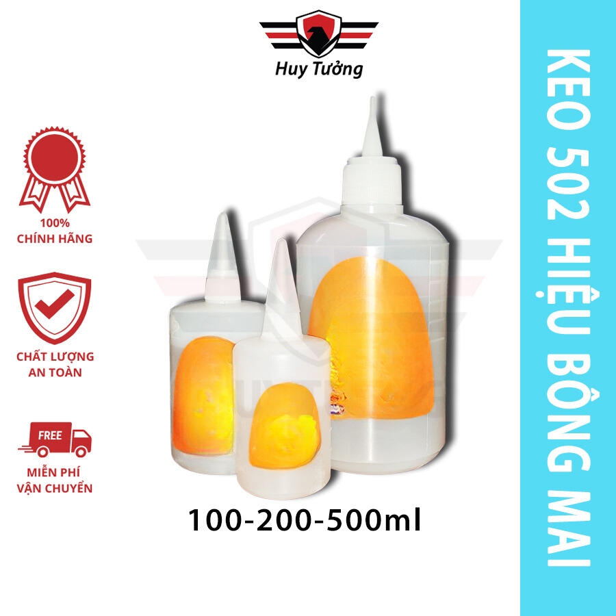 Keo 502 siêu dính thể tích từ 100ml tới 500ml, Hạn sử dụng 3 tháng, hàng luôn có date mới nhất - Huy Tưởng