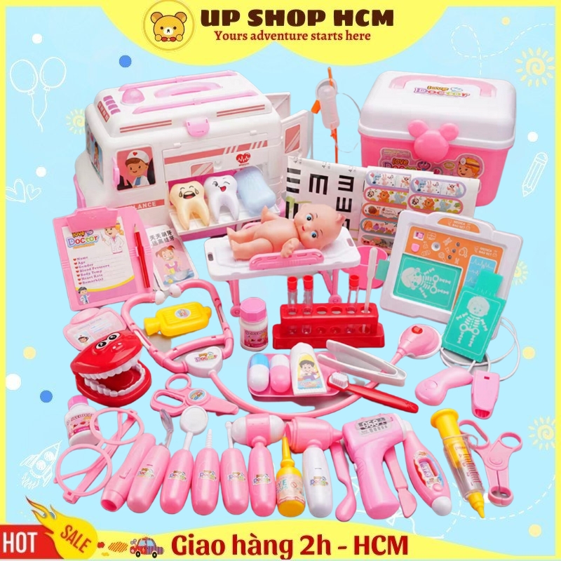 Bộ Đồ Chơi Bác Sĩ Y Tá Dụng Cụ Nha Khoa Có Đèn Âm Thanh mô phỏng Có búp bê Đồ Chơi Nhập Vai Phát Huy Sáng Tạo CÓ NHIỀU PHÂN LOẠI CHO KHÁCH LỰA CHỌN CÓ LOẠI XE CẤP CỨU CÓ NHẠC TRÁNH VẬT CẢN