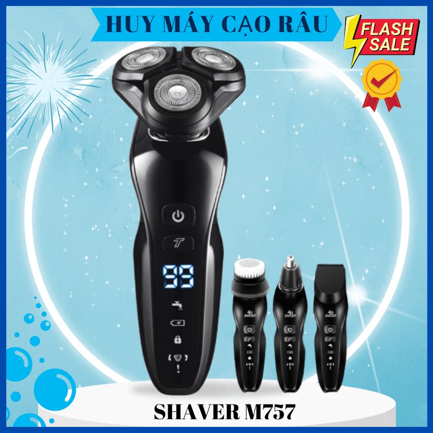 Máy cạo râu đa năng thông minh M757 và GP216 3 Trong 1, cạo râu, tỉa lông mũi, tông đơ