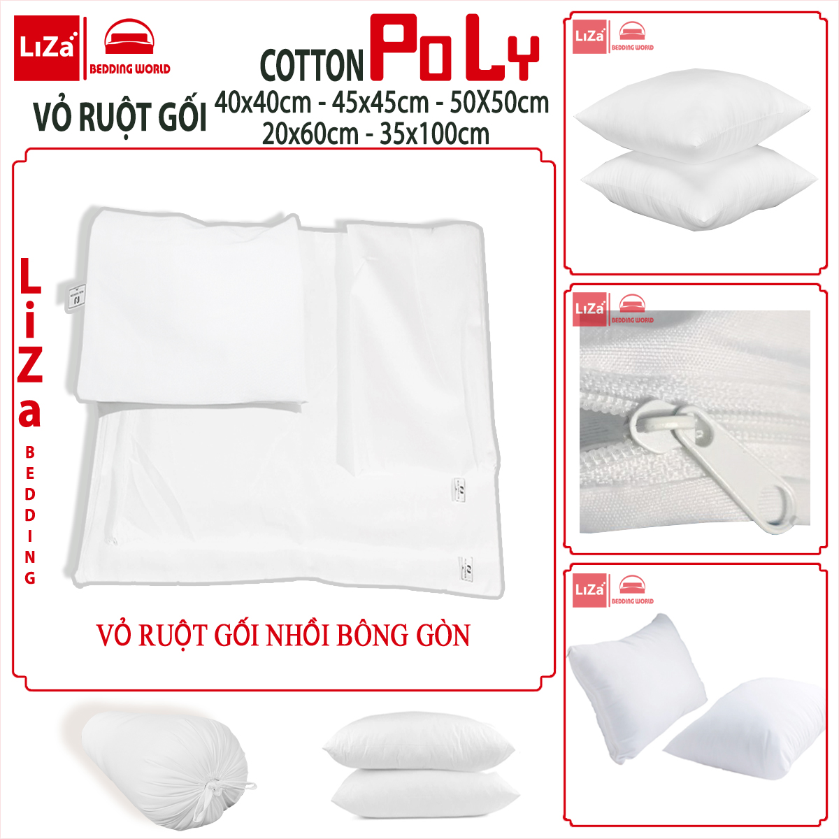 Vỏ ruột gối vuông dồn gòn, vỏ ruột gối sofa, gối trang trí decor thay thế hoặc bọc ngoài ruột gối cũ